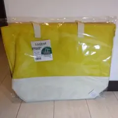 新品 Lookat たっぷり保冷温バッグ イエロー✕ホワイト 大容量