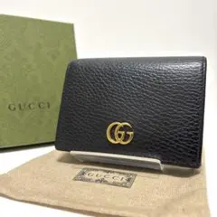 596✨極美品✨GUCCI グッチ 折り財布 GGマーモント レザー ブラック