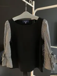 美品✨M’S GRACY異素材ドッキング 袖リボンブラウス 黒　近年モデル 2025年最新】M'S GRACY レディース 長袖 シャツ・ブラウスの人気