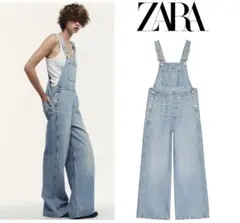 新品 ZARA 美シルエット♪ デニム オーバーオール XS ラスト1点！