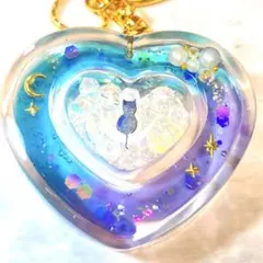 ハートシェイカー キーホルダー 猫 月 星