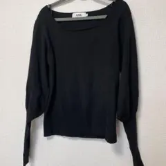 アズール azul トップス ニット 黒 sサイズ 秋冬春 おしゃれ ブラック