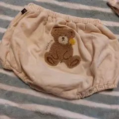 tutulutu くま刺繍 パンツ 70-80cm　かぼちゃパンツ
