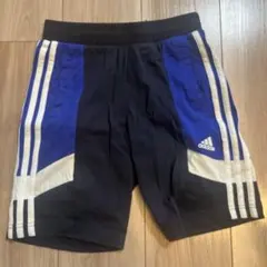 adidas ハーフパンツ 黒 青