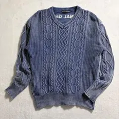 RODEO CROWNS/コットン100/ケーブル編みニット/Vネック/F