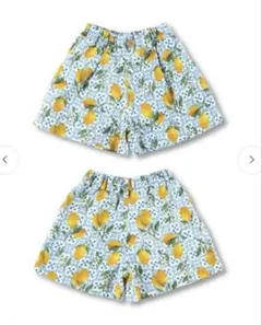 新品☆ブランシェス　レモン柄パナマ織りショートパンツ　プティマイン