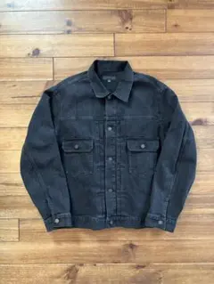 UNIQLO ブラックデニムジャケット ダークグレー 2nd