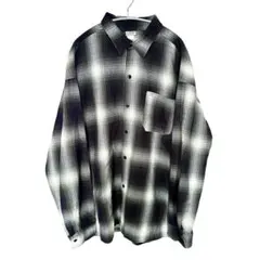 CALTOP USA製 オンブレチェック シャドーチェックシャツ カルトップ 黒