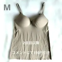 UNIQLO AIRism Vネックシームレスブラトップ カーキ　Mサイズのサムネイル
