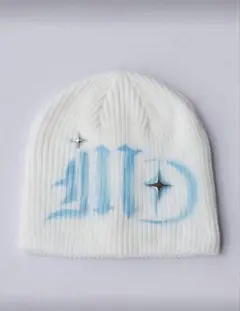 ホワイトニット帽 スパンコール付き(まとめ売り可能)