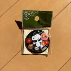 SNOOPY 茶屋 和柄缶バッジ 2種セット スヌーピー＆チャーリーブラウン