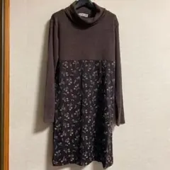 ベルメゾンワンピース（茶・L）