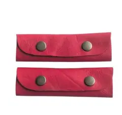 本革持ち手カバー赤色レザーLLビーンオーシバルエルベシャプリエトートなどに！