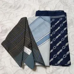 紳士Christian Dior 他ハンカチ 3枚セット 難あり。