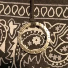 Bvlgari シルバーリングキーホルダー