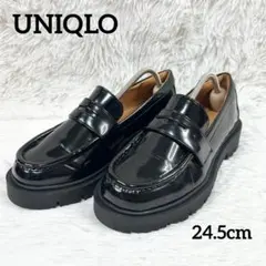 UNIQLO C ローファー 黒 ブラック コインローファー　革靴