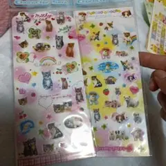 クーリア　平成レトロ　シール　実写　犬　猫　使用あり！