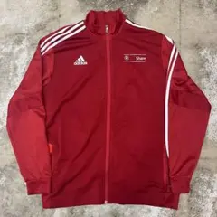 赤 adidas ジャージ