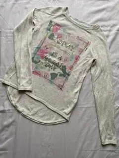 H&M 長袖薄手ニット　スパンコール　デザインロンT