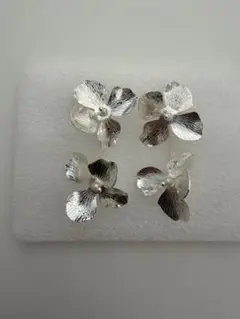 シルバー 花形ピアス ブライダル