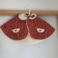 petit jam 花柄フリースベビーポンチョ