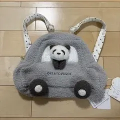 【新品未使用】ジェラートピケ　ベビモコパンダ&くるまkidsリュックのサムネイル