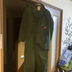 値下げ✴︎美品Dickies ダークグリーン オーバーオール 40１回のみ着用