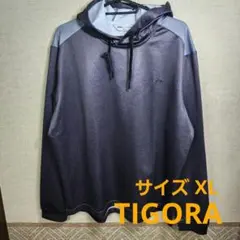【極美品】ティゴラ TIGORA プルオーバ ストレッチパーカー 濃グレー XL