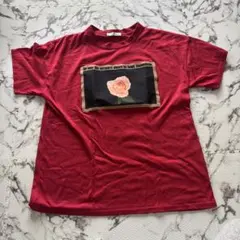 jouetie 半袖 Tシャツ ローズプリント レッド Mのサムネイル