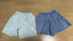 女の子140 ハーフパンツ 2点セット