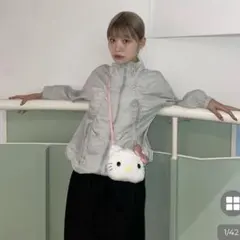 mtgautp様専用 haku nugu シャーリング リボンウィンドブレーカー