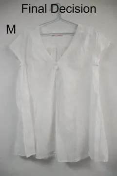 月末大特価Final Decisionホワイト半袖カットソーM ホワイトT良品