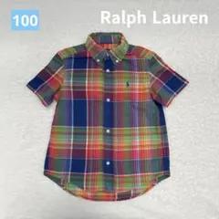 ラルフローレン 襟付き チェックシャツ 3T 100