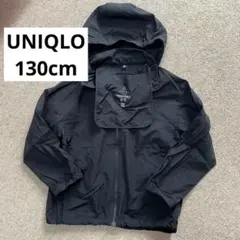UNIQLO KIDS ポケッタブルパーカ ブラック 130のサムネイル