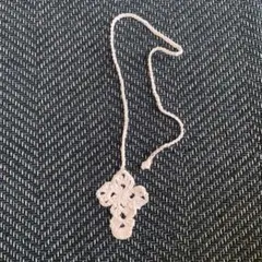 かぎ編み 十字架 ネックレス 編み物 かぎ針編み グランジ wishcore