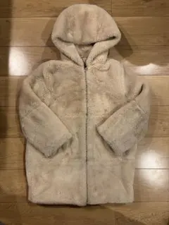 ZARA フード付きベージュコート 140