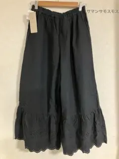 未使用　サマンサモスモス　裾スカラップレースワイドパンツ
