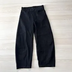 GU ジーユー　バレルレッグジーンズ　W71 28インチ ダークネイビー