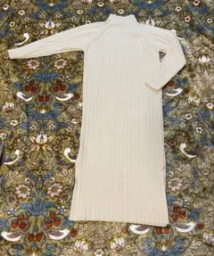 COHINA コヒナ＊スリットリブ編みニットワンピース フリーサイズ