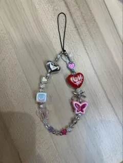 ビーズストラップ スマホストラップ 携帯ストラップ　ハンドメイド