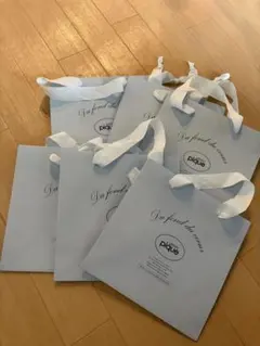 ジェラートピケ ショッパー 紙袋 6枚セット