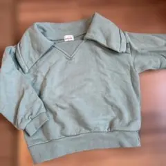 韓国服　グリーン コットン100% トレーナー　Sサイズ