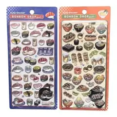 【正規品】ボンボンドロップシール お寿司 日本食 和柄 2枚セット
