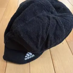 adidas タオル生地キャップ 黒