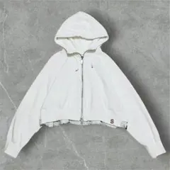sacai 訳あり　ジップアップ パーカー ホワイトのサムネイル