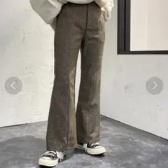 apres jour mignon ヘリンボーンフレアパンツ ベージュのサムネイル