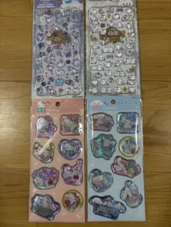 ハローキティ シナモロール ウォーターシール＆プチドロ2種　計4枚