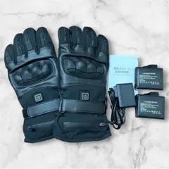 72 バッテリー2個付 3段階調温 電熱グローブ 電熱手袋 ヒートグローブ 新品
