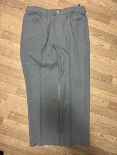 GU グレー スラックス ウエストゴム XL