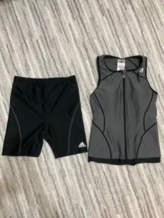 adidas 水着セット グレー/ブラック